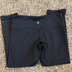 Lululemon womens align 21" inch crop reversible gray/black logo leggings size 6